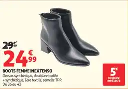 Auchan INEXTENSO BOOTS FEMME offre