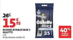 Auchan Gillette Rasoirs jetables Blue 3 offre