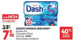 Auchan Dash Lessive capsules 2en1 offre