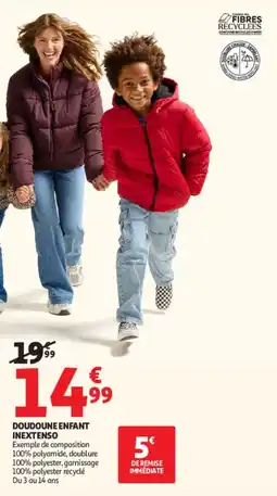 Auchan Inextenso doudoune enfant offre