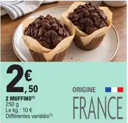 E.Leclerc 2 muffins offre