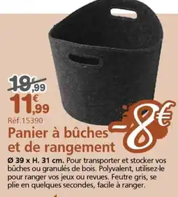 Provence Outillage Panier à bûches et de rangement offre