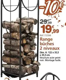 Provence Outillage Range bûches 2 niveaux offre
