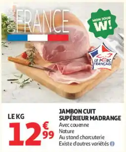 Auchan Jambon Cuit Supérieur Madrange offre