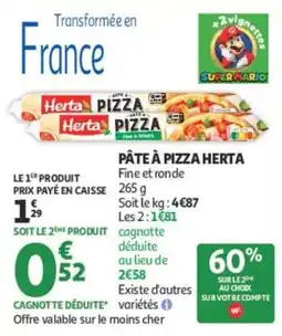 Auchan Herta PÂTE À PIZZA offre