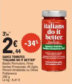 E.Leclerc italians do it better Sauce Tomates offre