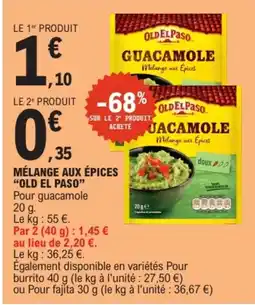E.Leclerc OLD EL PASO GUACAMOLE offre