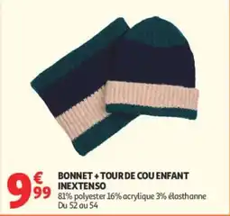 Auchan INEXTENSO BONNET + TOUR DE COU ENFANT offre