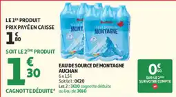 Auchan Auchan Eau de source de montagne offre