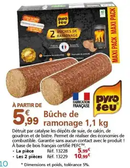 Provence Outillage Pyro feu Bûche de ramonage offre