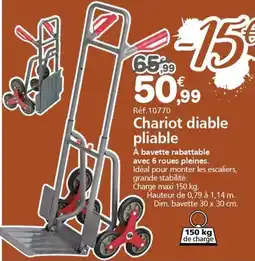 Provence Outillage Chariot diable pliable offre