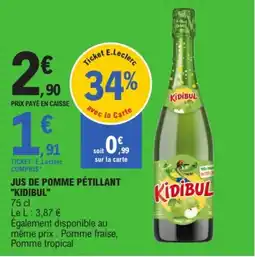 E.Leclerc Kidibul Jus de pomme pétillant offre