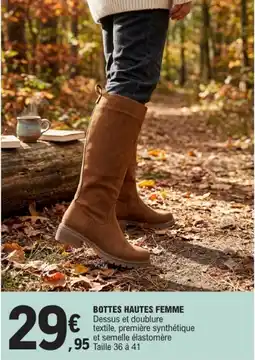 E.Leclerc BOTTES HAUTES FEMME offre