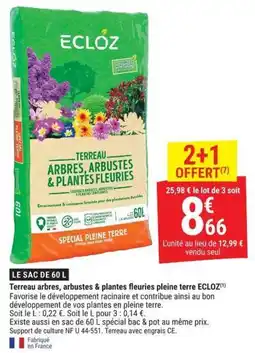 Gamm vert ECLOZ Terreau arbres, arbustes & plantes fleuries pleine terre offre