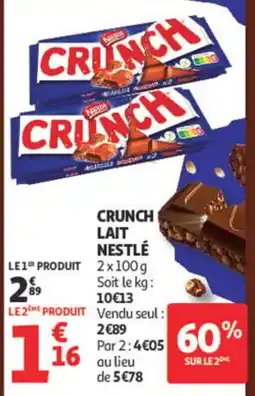 Auchan Nestlé Crunch Lait offre