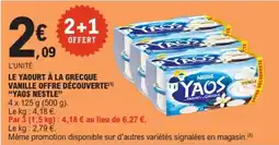 E.Leclerc YAOS YAOURT À LA GRECQUE offre