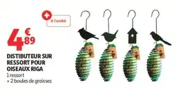 Auchan RIGA Distributeur sur ressort pour oiseaux offre