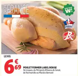 Auchan POULET FERMIER LABEL ROUGE offre