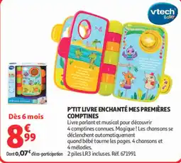Auchan Vtech Baby P'tit Livre Enchanté Mes Premières Comptines offre