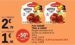 E.Leclerc Paul & Louise Rougail saucisses et riz offre