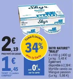 E.Leclerc MALO Skyr Nature offre