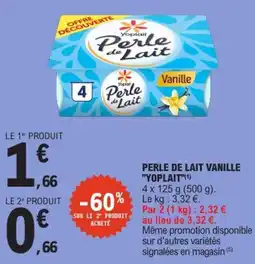 E.Leclerc Yoplait Perle de Lait offre