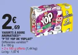 E.Leclerc YOP Yaourts à boire aromatisés offre