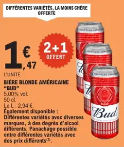 E.Leclerc Bud Bière blonde américaine offre