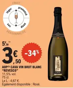 E.Leclerc Revesco CAVA VIN BRUT BLANC offre