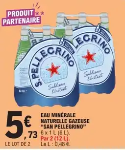 E.Leclerc SAN PELLEGRINO EAU MINÉRALE GAZEUSE offre