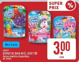 ALDI CRAZE BOMBE DE BAIN AVEC JOUET offre