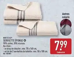 ALDI NOVITÉSSE SERVIETTE ÉPONGE offre