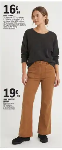 E.Leclerc PULL FEMME offre