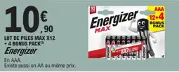 E.Leclerc Energizer piles AAA offre