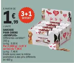 E.Leclerc Duvoplus Saucisse pour chiens offre