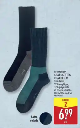 ALDI UP 2 FASHION CHAUSSETTES CHAUDES offre