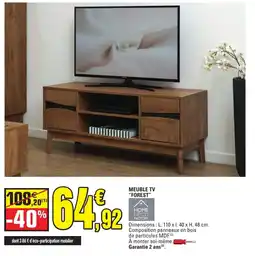 E.Leclerc HOME DECO FACTORY MEUBLE TV "FOREST" offre