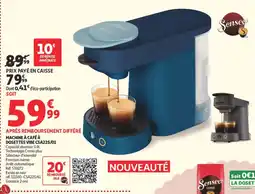 Auchan Senseo Machine à café à dosettes vibe csa225/01 offre