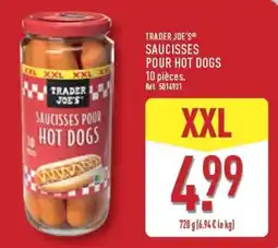 ALDI TRADER JOE'S SAUCISSES POUR HOT DOGS offre