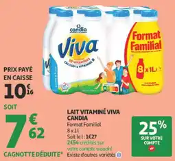 Auchan CANDIA LAIT VITAMINÉ VIVA offre