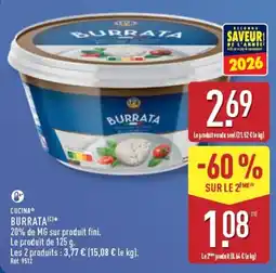 ALDI CUCINA BURRATA offre