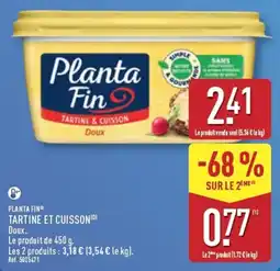 ALDI Planta Fin Tartine et cuisson offre
