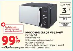 Auchan QILIVE MICRO ONDES GRIL offre