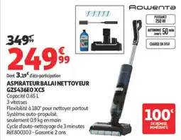 Auchan Rowenta Aspirateur balai nettoyeur GZ5436E0 XC5 offre