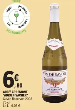 E.Leclerc Adrien Vacher Vin de Savoie offre