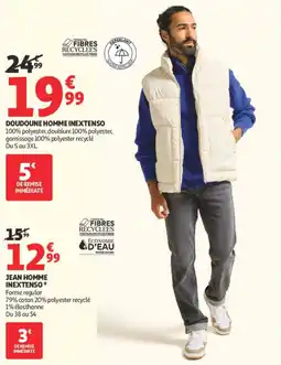 Auchan INEXTENSO Doudoune homme offre