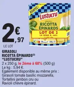 E.Leclerc Lustucru Ricotta épinards offre