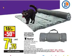 E.Leclerc MaxCor Tapis nomade rectangulaire pour animaux offre