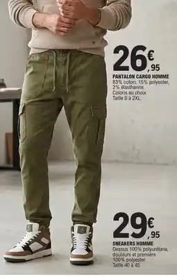 E.Leclerc PANTALON CARGO HOMME offre