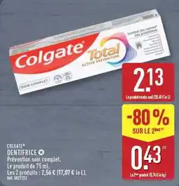 ALDI COLGATE DENTIFRICE offre
